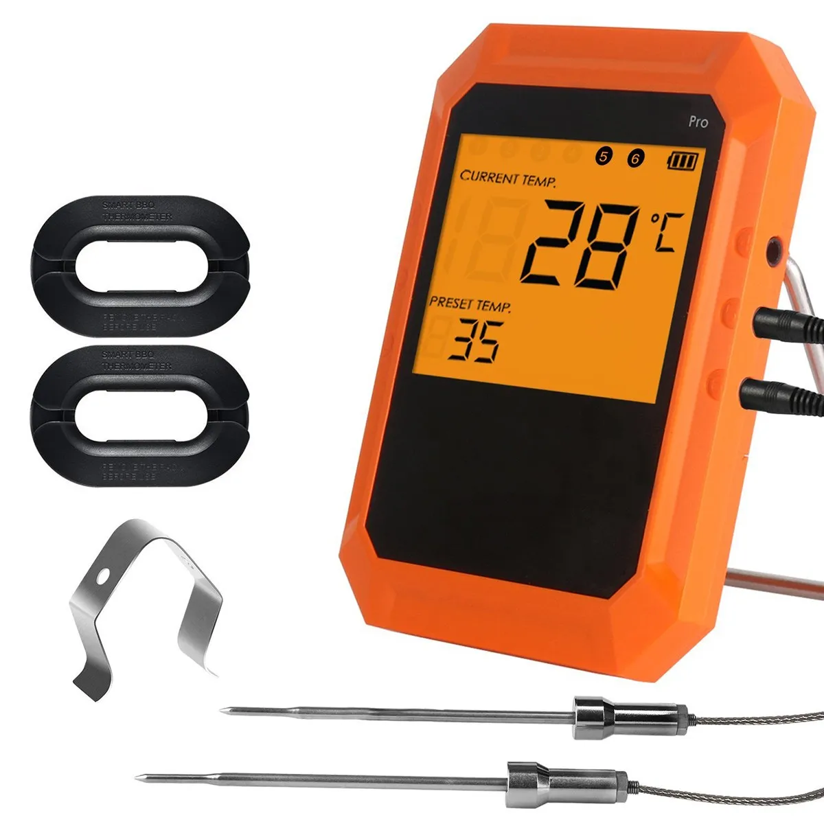 

DANIU KCH-520 Six Channel Edition bluetooth Barbecue Thermometer Digital Oven Thermometer with 2 Probe