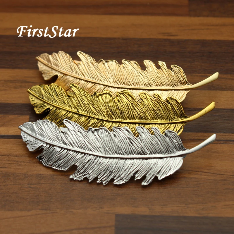 Заколка для волос FirstStar европейская винтажная металлическая заколка с перьями