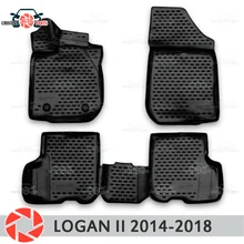 Для Renault Logan- коврики Нескользящие полиуретановые грязеотталкивающие внутренние аксессуары для стайлинга автомобилей