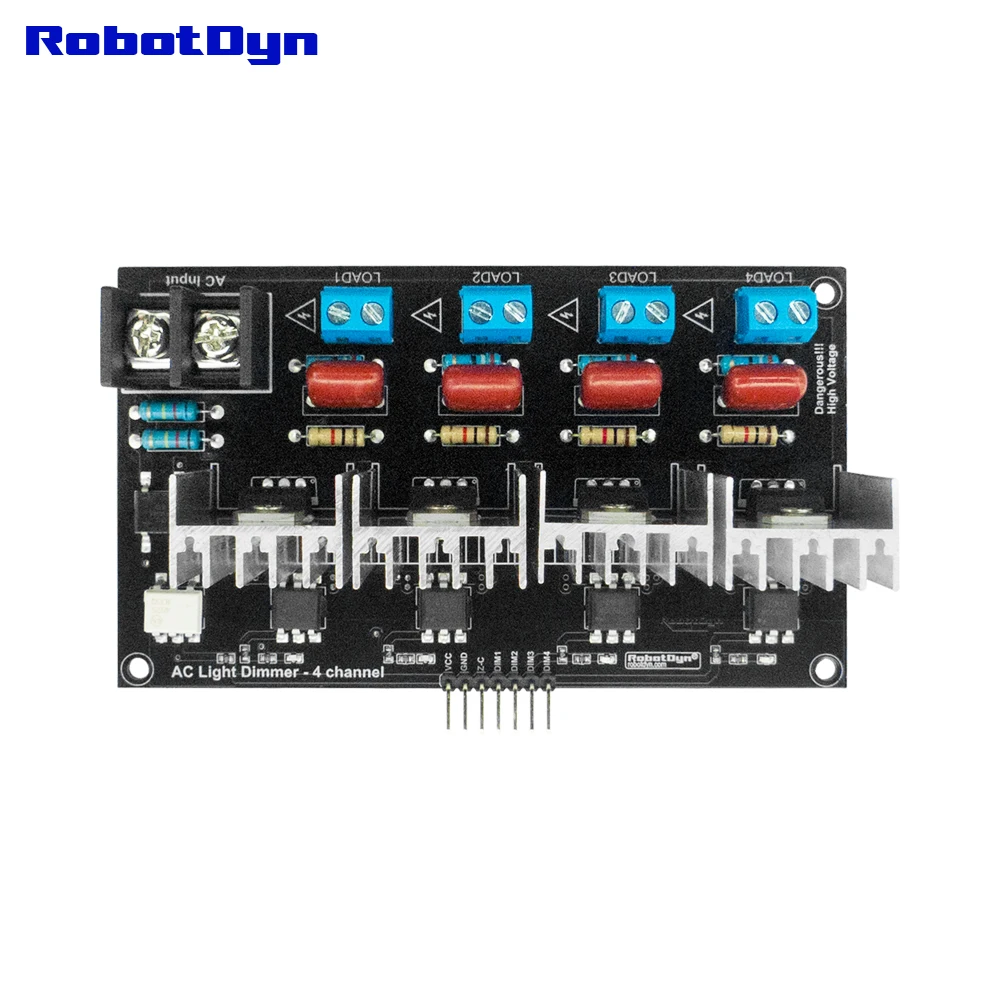 AC Light Dimmer Module, 4 Channel, 3.3V/5V logic, AC 50/60hz, 220V/110V