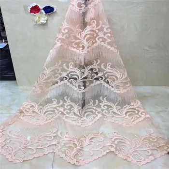 

Sequin Net Fabric High Quality Hand cut Organza Lace Fabrics 2018 Embroidered African Sequin Lace Fabrics For Women partyA1075-2