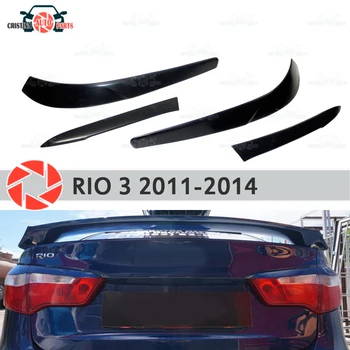 

Eyebrows for Kia Rio 3 2011-2014 for rear lights cilia eyelash plastic ABS moldings decoration trim covers car styling