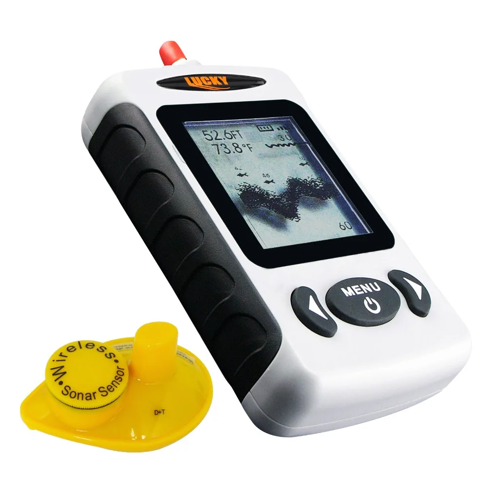 

LUCKY FFW-718 Wireless Fish Finder 120M Wireless Range 45M Depth Range for Rod and Line/ Bait Boats RUSSIAN & ENGLISH Version