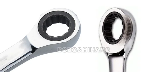 D61106-24mm-Fixed-Head-Ratcheting-Combination-Spanner-Wrench-Hand-Tools-Ratchet-Handle-Wrenches