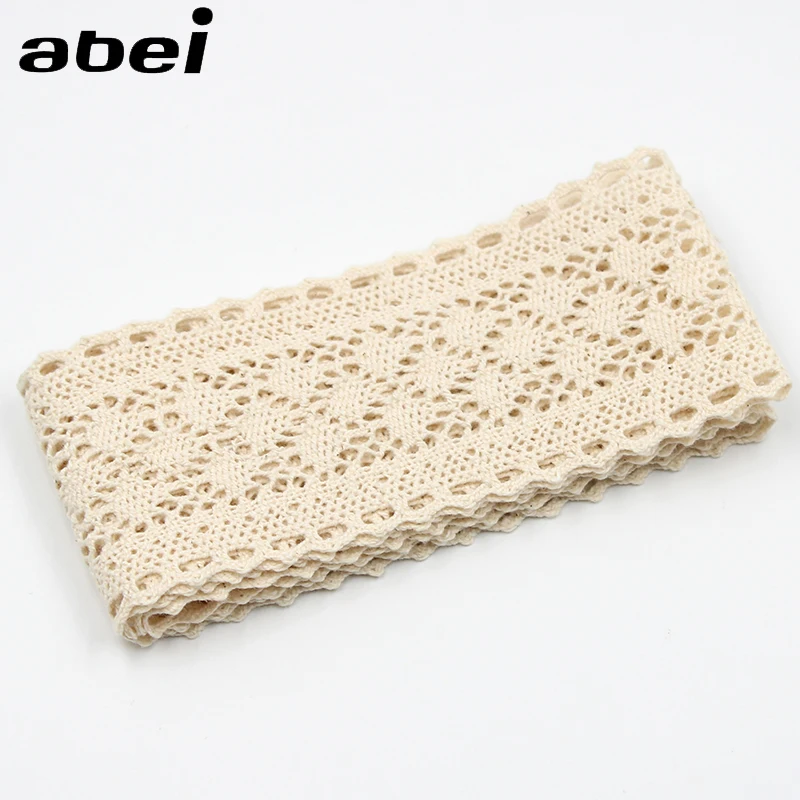 5yards/Lot, Wide 6cm, Cotton Beige Lace Trims, Hometexile Embellishment, Garment Apparel Accessories