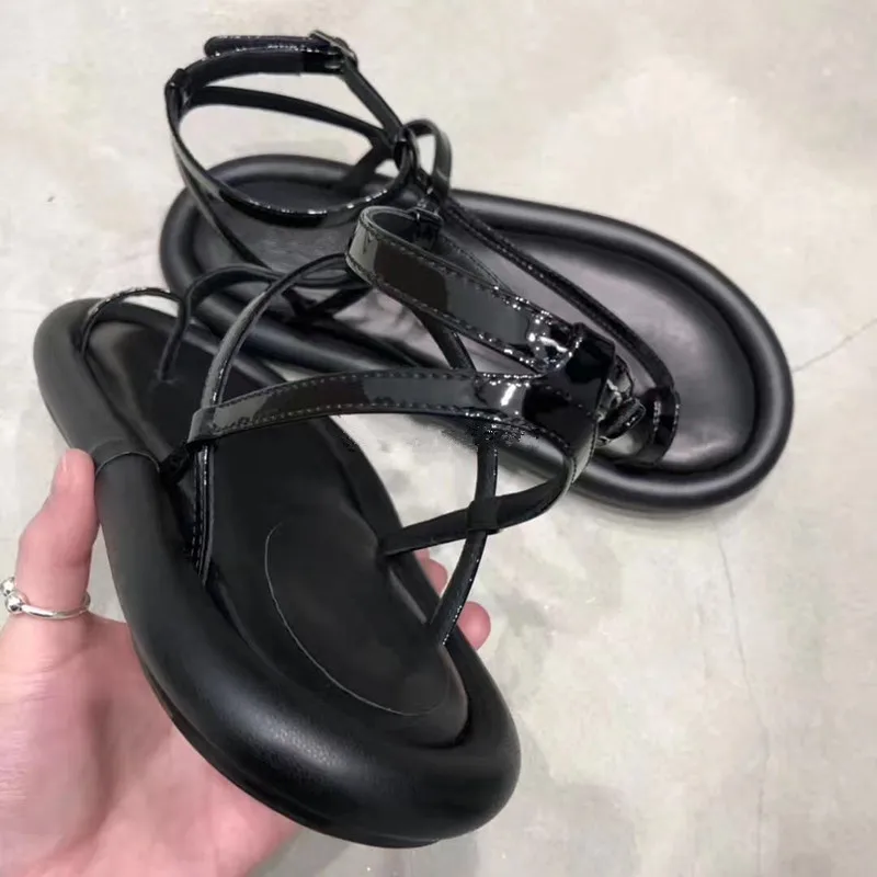 

2019 Summer Ladies Black Round Toe Sandals Women Casual Cozy Slides Outdoor Flip Flops Women Shoes
