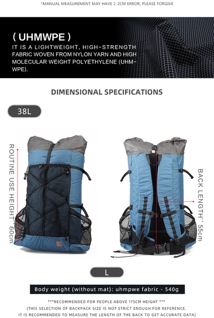 3f Ul Gear Tutor 38l Outdoor Camping 