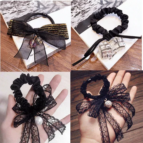 

1PC Lace fashion Hair Holders Elastics New Fashion Candy Colours Women Girls' Rubberbands Tie Gum Hair Accessories