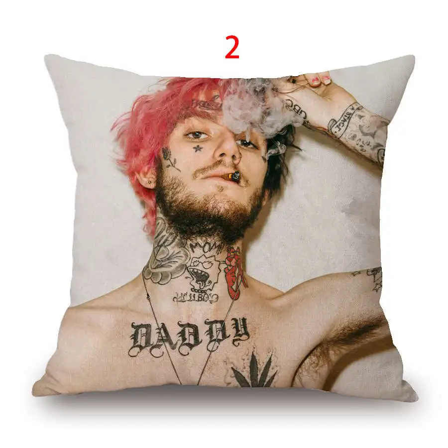 45x45 Lil Peep Home Декоративная льняная наволочка для подушки поп-певица Lil Peep Print Throw Pillow чехол Минималистичная подушка