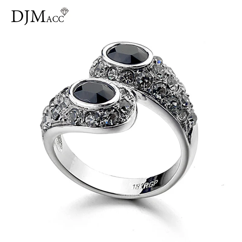 High Quality Fashion Jewelry 18KRGP Stamp Letter Silver Color Black