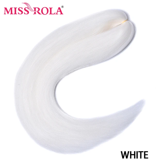 Miss Rola 22 Inch 60G Kanekalon Hair Synthetic Jumbo Braid Yaki Straight Hair Extension Pink Blonde Twist Braid Bulk Wholesale T1/35