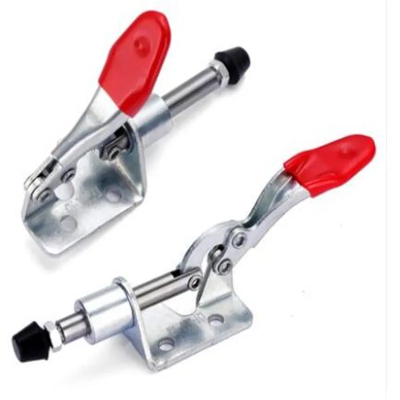 

2pcs Capacity 45Kg/99Lbs 16mm Plunger Stroke Antislip Vertical Toggle Clamp GH-301A