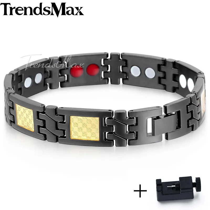 Браслет мужской магнитный из нержавеющей стали 12 мм|bracelets for|magnetic bracelet for menmagnetic |