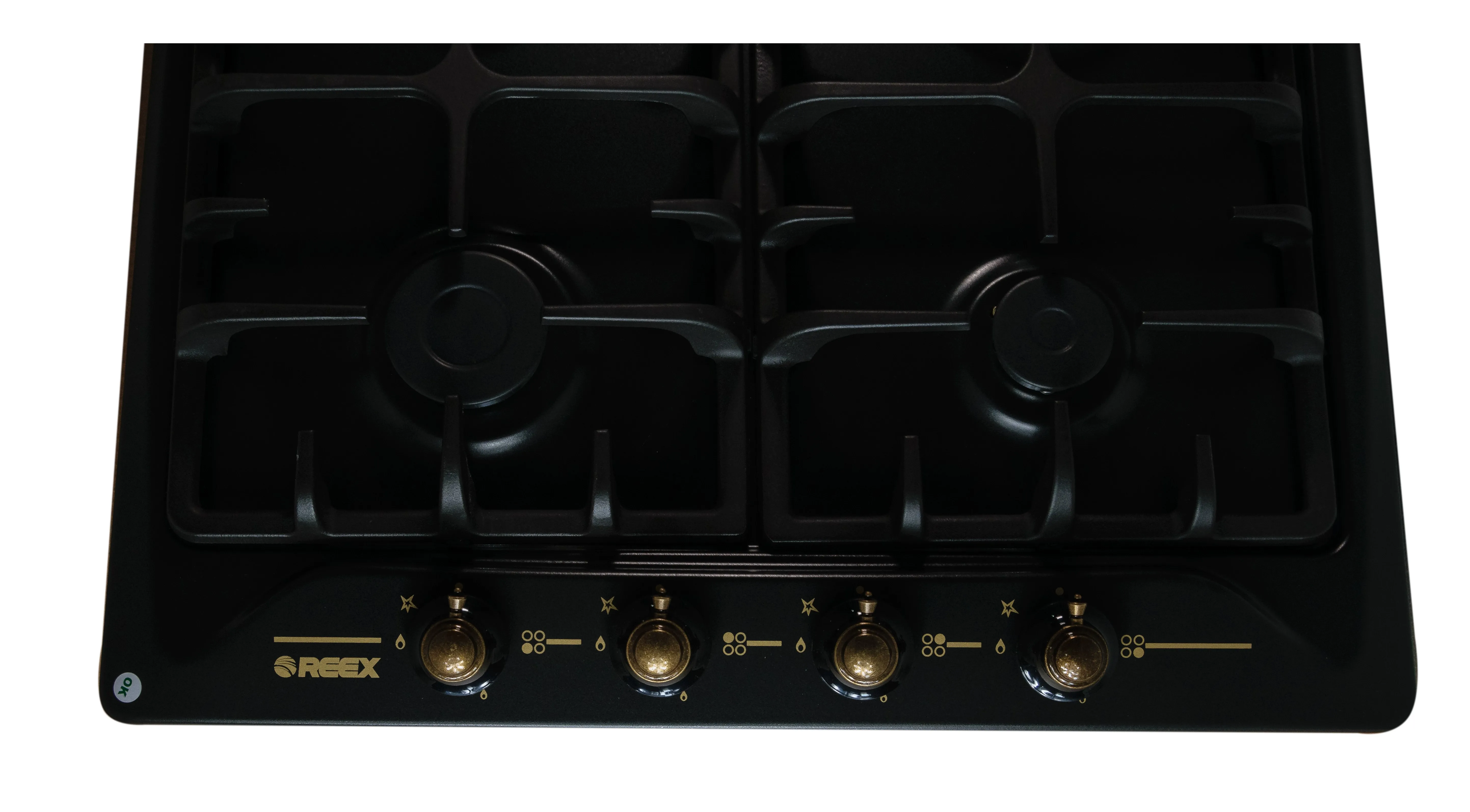 Built-in gas hob REEX PG-6400 RBk, retro design