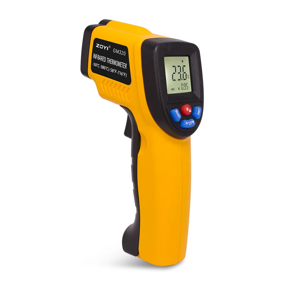 GM320 Digital infrared Thermometer Adjustable Emissivity Pyrometer