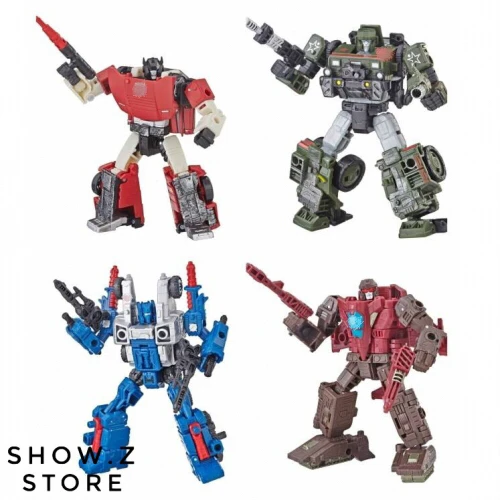 

[Show.Z Store] Official War for Cybertron Siege Deluxe Wave 1 Sideswipe Hound Cog Skytread Set of 4 Transformation Action Figure