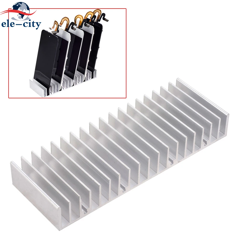

Metal Anti-Static Aluminum PCB Holder Tray Slots Holding Rack for phone LCD Panel Refurbish Support Station Phone Repair Tools
