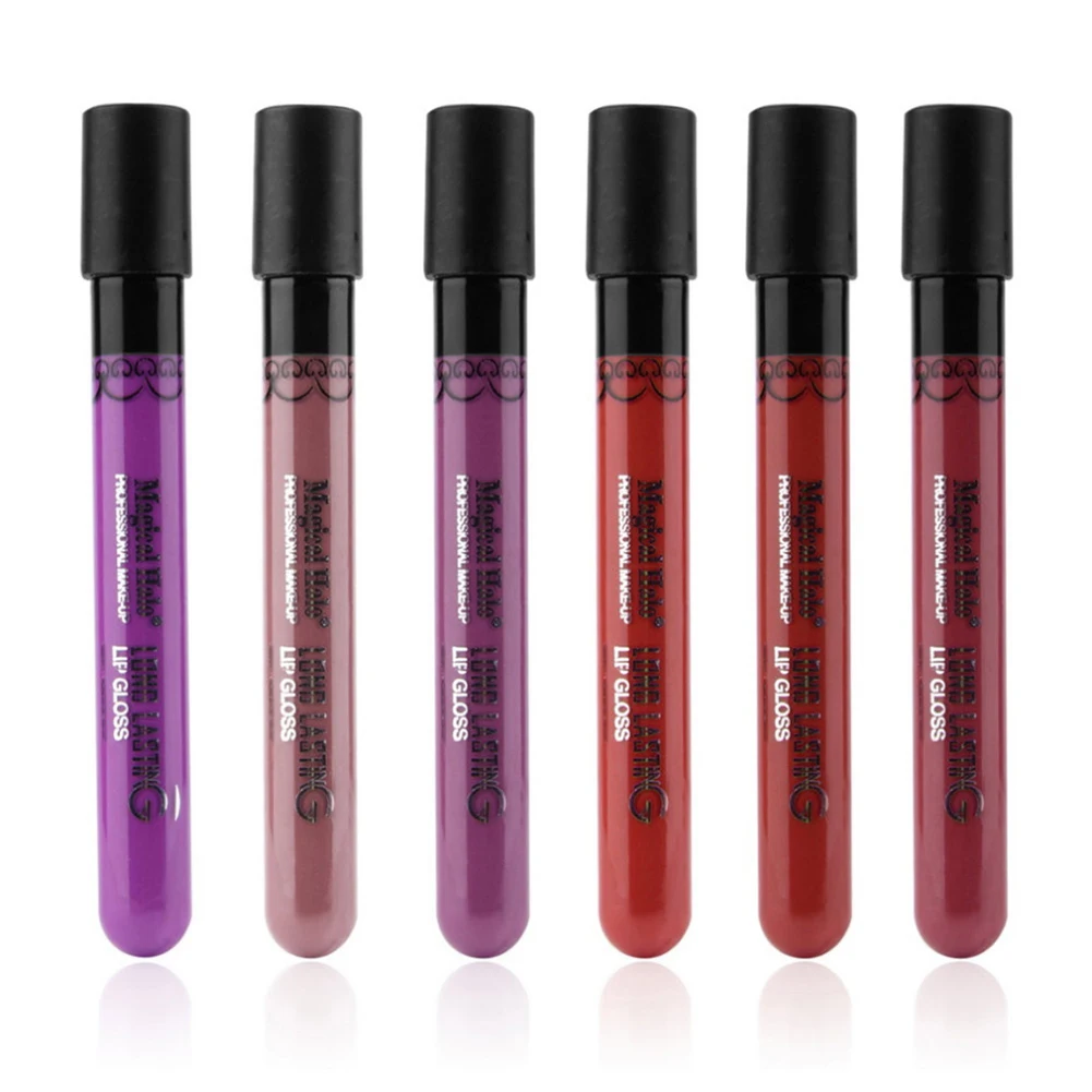 Макияж Красота 6 цветов Long Lasting Matte бархат жидкая помада для губ Rouge Gloss | и здоровье