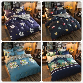 

Duvet Cover Pillowcase 3pcs Bedding Sets Kids Child Soft Cotton Bed Linens Single Twin Queen King Size Quilt Pillow Case 150x200