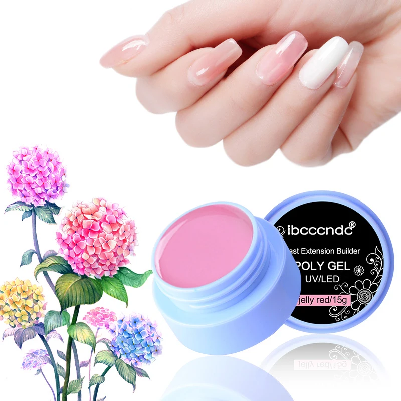 

ibcccndc 15ml optional colors Nail Builder Gel Nail Art Tips Extend Glue Nail Art UV Builder Gel Glue Cover Manicure TSLM1