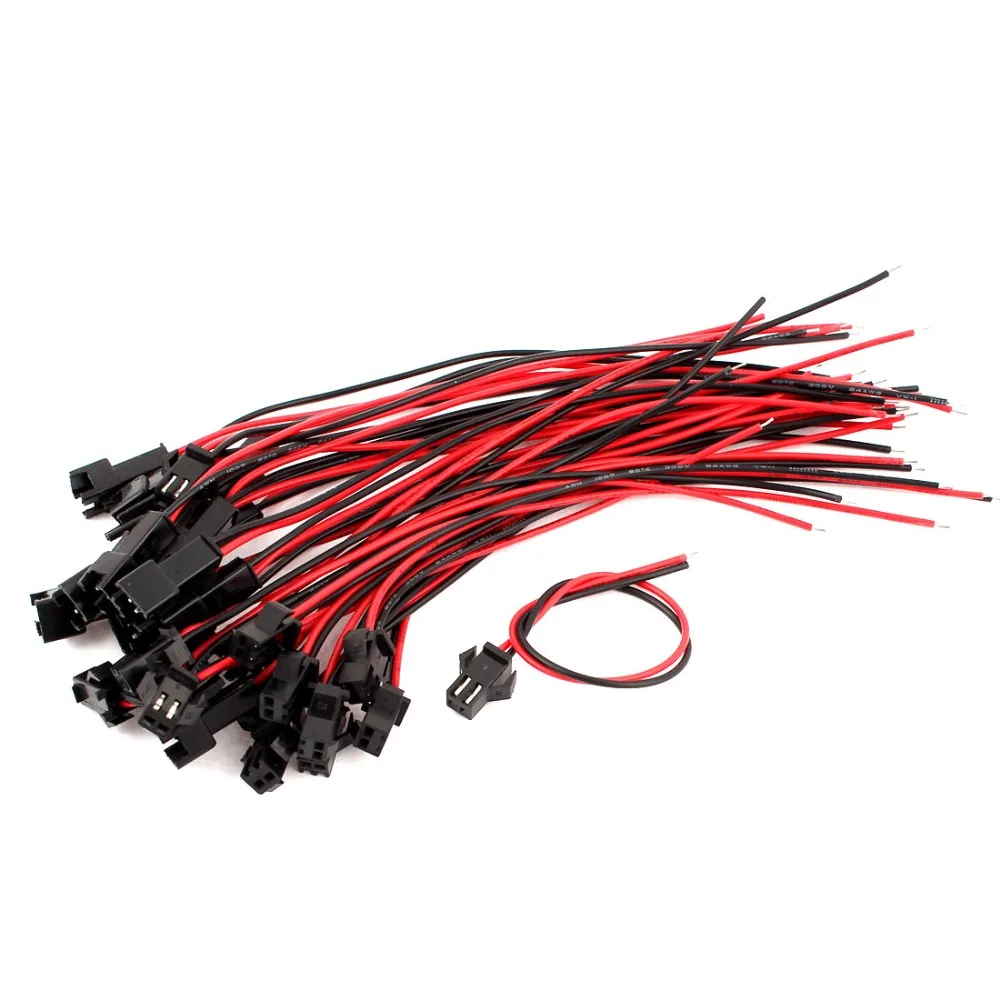 

UXCELL 15 Pairs 2 Terminal Male Female Connector EL Wire Cable Cord 10cm Long Connectors Terminals Supplies