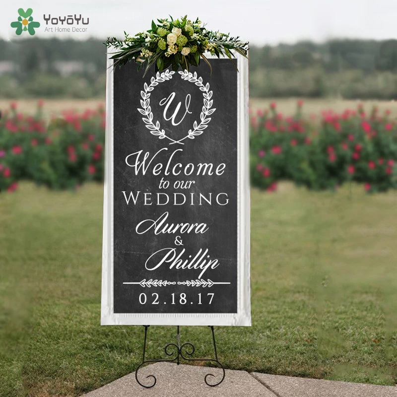 Calcomania Personalizada Bienvenida A Nuestro Signo De Bienvenida