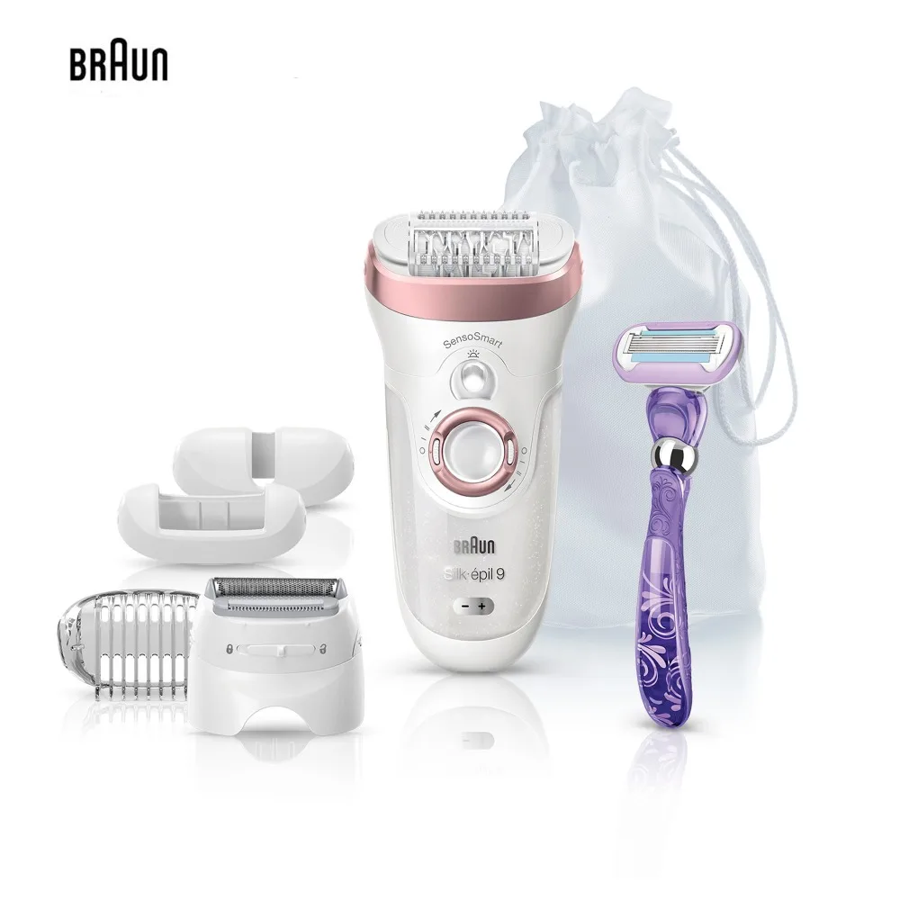 Buy Original Braun Silk epil 9 9/870 Wet and Dry wireless epilator with 7
