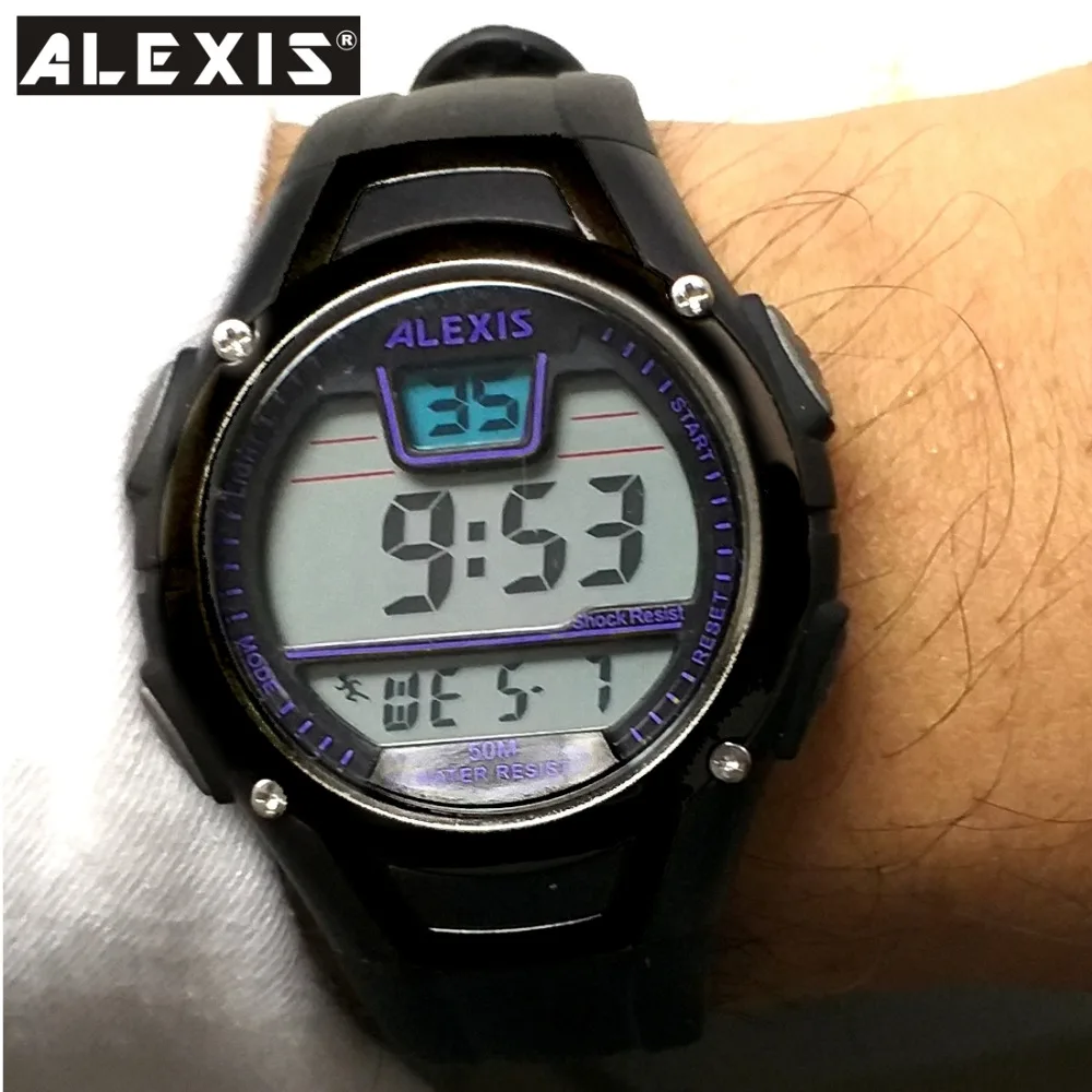 

ALEXIS Brand Unisex Date Alarm Water Resistant Sport Cycling Fitness Digital Watch DW423C