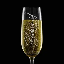 Изготовленный на заказ, платье подружки невесты, и подарок свидетелю Персонализированные Свадебные бокалы для шампанского стаканы свадебные высокие продолговатые фужеры для шампанского, для свадебной вечеринки