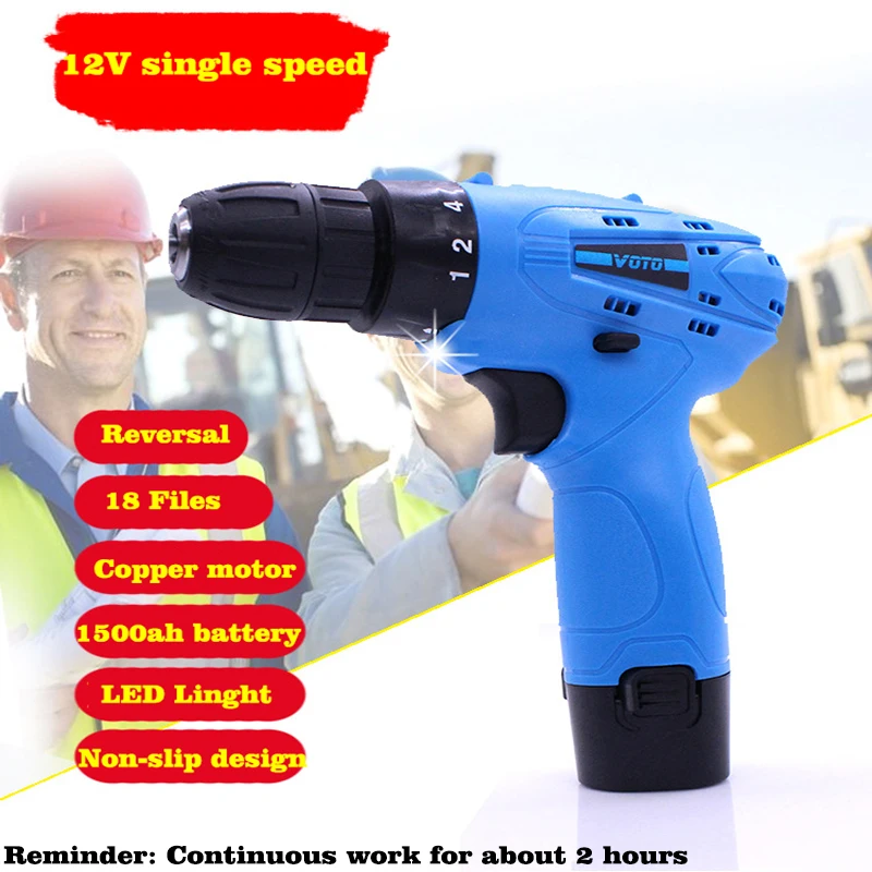 12V Battery Screwdriver Electric Screwdriver Electric Cordless Drill Screw Gun Power Tools
