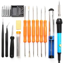 110 В/220 В 60 Вт ЕС/США вилка Регулируемая температура Сварка припой паяльник Набор инструментов