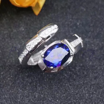 

Per jewelry Natural topaz ring Free shipping Snake style 925 sterling silver For women or men rings 1.6ct gemstone T8080808