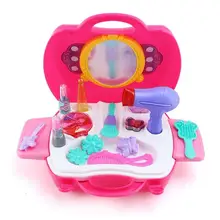 Kids simulation Dressing Table toy simulation cosmetic box for girls Child dresserstaring cosmetic box toy princess girl jewelry