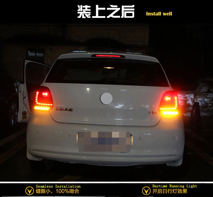 Стайлинга автомобилей чехол для Volkswagen VW Polo MK5 2011- задние фонари светодиодный фонарь светодиодный задние лампы ДРЛ+ тормоз+ Реверсивный+ световой сигнал