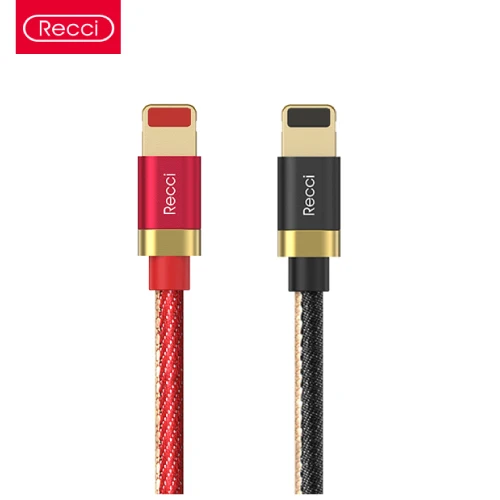 Recci ASTRAL 120 см 3 в 1 USB данных 2.4A Быстрая зарядка мобильного телефона зарядный кабель