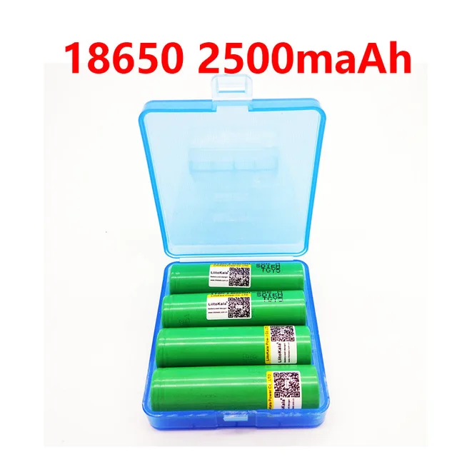 

4PCS liitokala lii-25r high capacity 3.6 V 18650 2500mAh rechargeable li-ion battery inr18650-25r Toys flashlight tools