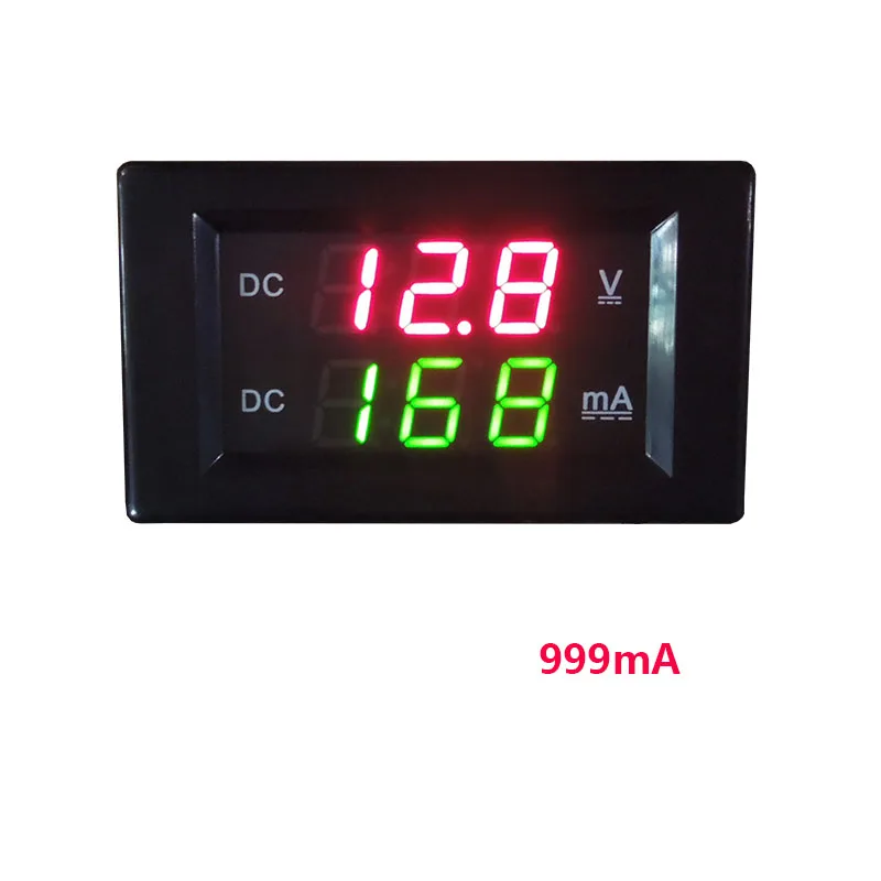 YB4835VA DC Напряжение Амперметр Двойной метр DC 0~ 100 в/300 В/600 в светодиодный цифровой Напряжение Ток Двойной метр вольтметр тестер