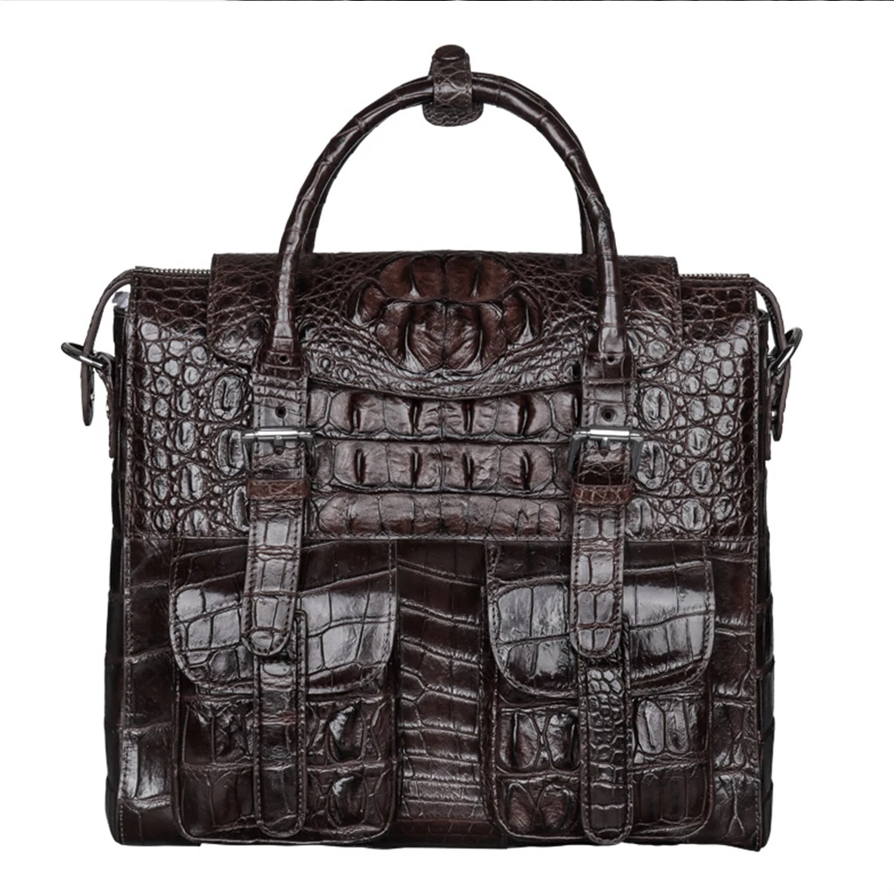 Crocodile leather business briefcase laptop handbag men shoulder Messenger bags Designer briefcase High capacity Crossbody bag Crocodile leather business briefcase laptop handbag men shoulder Messenger bags Designer briefcase High capacity Crossbody bag