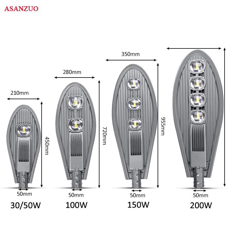 1 шт. Высокая мощность 50 Вт 100 Вт 150 Вт 200 Вт светодиодный уличный светильник AC85-265V водонепроницаемый IP65 уличный светодиод открытый светильник ing садовый дорожный светильник