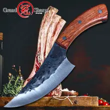 Охотничий нож из высокоуглеродистой стали, ручной работы, фиксированный нож 58HRC с деревянной ручкой, для кемпинга, тактический, для выживания, EDC, спасательные инструменты, новинка