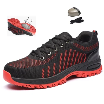 

Autumn Breathable Fashion Work Shoes For Men Military Tactical Safety Shoes Labor Insurance Puncture Proof Sneakers Working Boot
