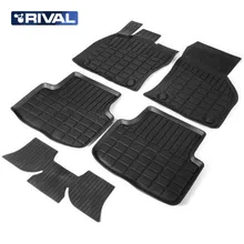 Для Skoda Octavia A7 2013- Резиновые коврики в салон 5 шт./компл. Rival 65101001