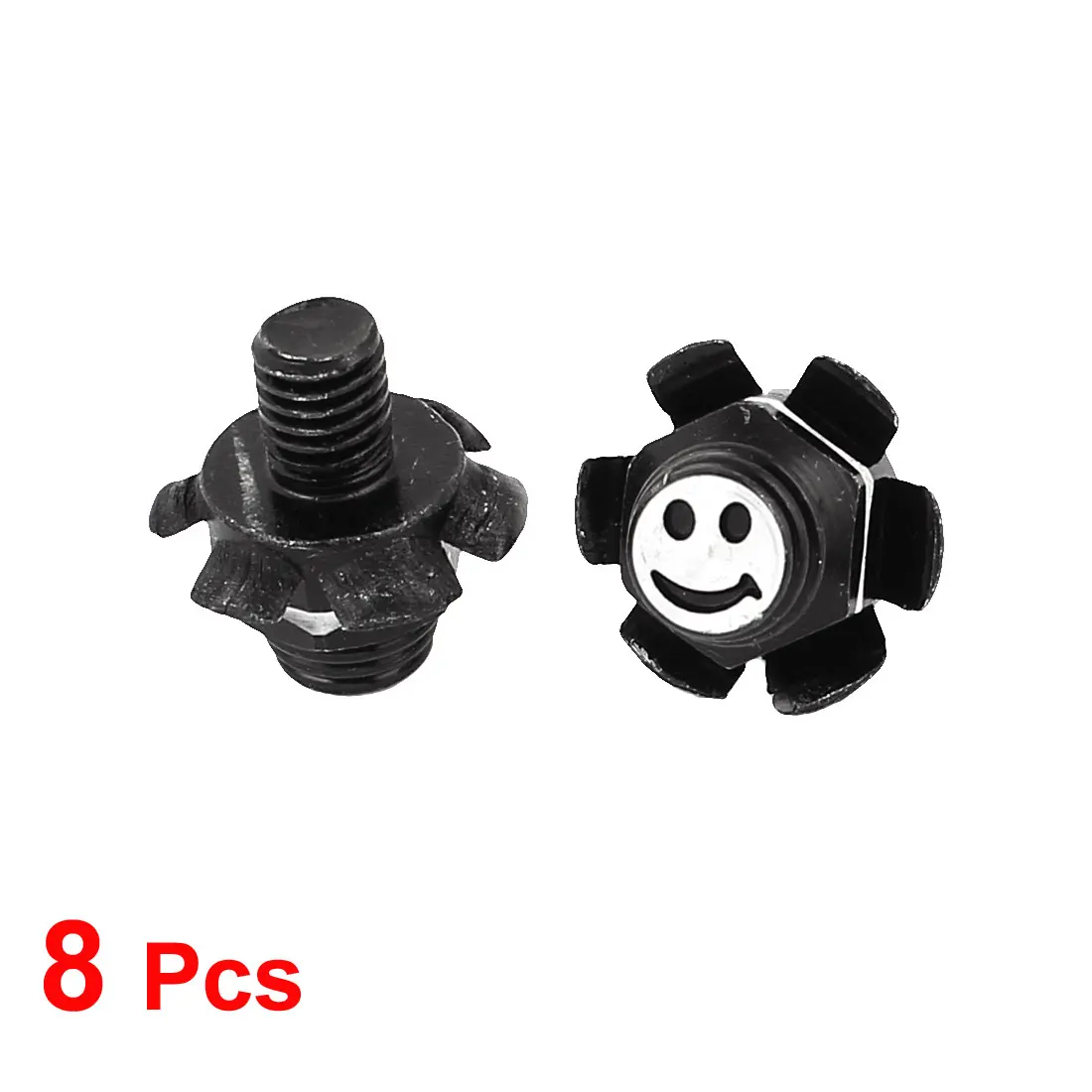 X Autohaux Car License Plate Frame Tag Bolts Fastener Bolt Screws Black 8Pcsin License Plate