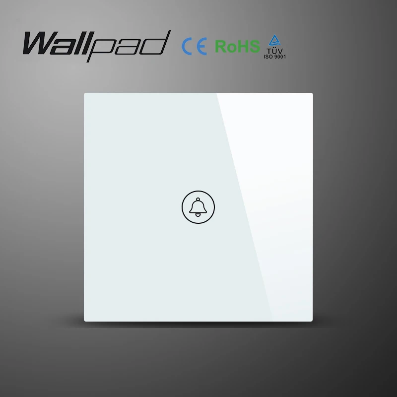 2019 Hot Wallpad White Luxury Eu Uk Door Bell Switch Crystal
