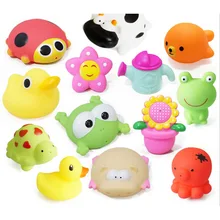1pcs Kawaii baby bath toys High quality Vinyl Educational Rattle toy for 0 4 years Newborn