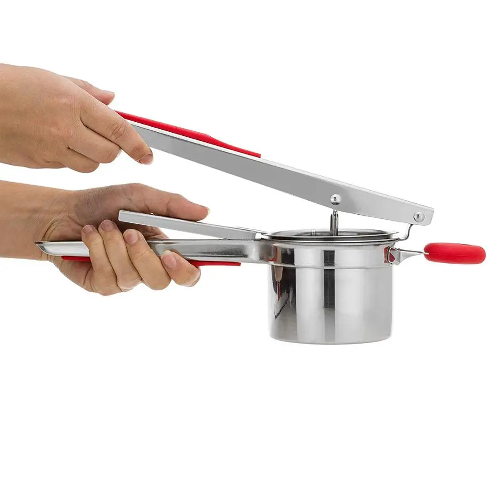 

Potato Ricer Set with 3 Ricing Discs - Premium Stainless Steel Baby Food Strainer, Fruit Masher with Ergonomic Comfort Grip