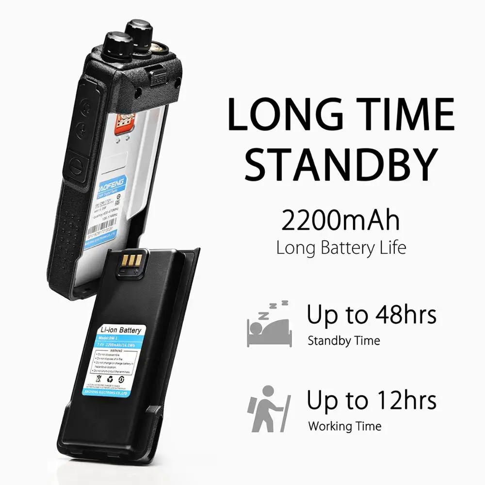 Baofeng DM 1701 DMR VHF UHF двухстороннее радио 3000CH SMS Dual Time slot Двухдиапазонная цифровая