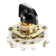 UXCELL 2/6 Pole Switch 3/4/11 Position Select Table 1/2 Deck Band Channel Rotary Switch Selector with Knob Used On Radio TV 1PCS ac09 01j rotary switches band switch cnc panel knob switch