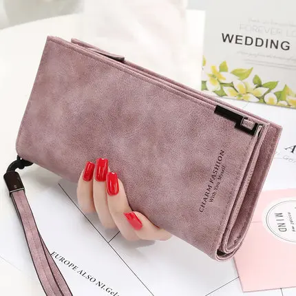 

Ma'am Matting Fund Handbag Woman Long A Day Zipper Hasp Concise Hand Package Student Wallet fashion women