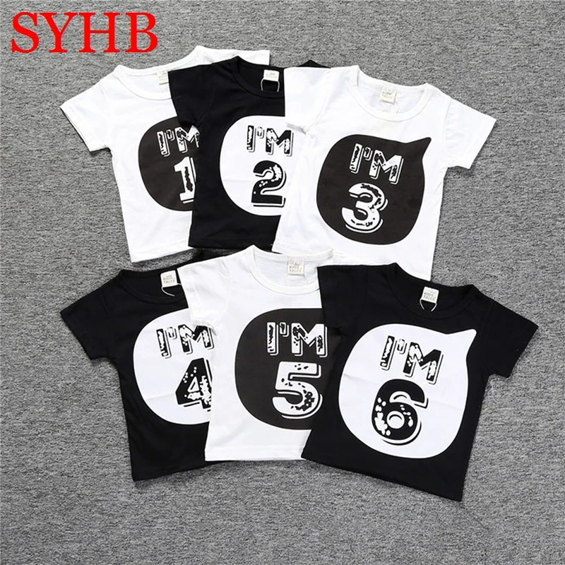 Boys t Shirts Birthday Age Number Print Kids Girls tee Tops 100% Cotton Baby Clothing Boys' t-Shirts Summer Clothes WUA7430010 Boys t Shirts Birthday Age Number Print Kids Girls tee Tops 100% Cotton Baby Clothing Boys' t-Shirts Summer Clothes WUA7430010